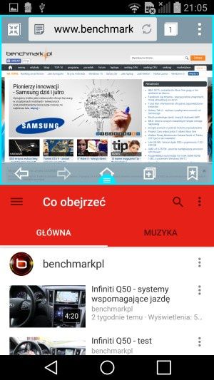 LG G Flex 2 - przeglądarka
