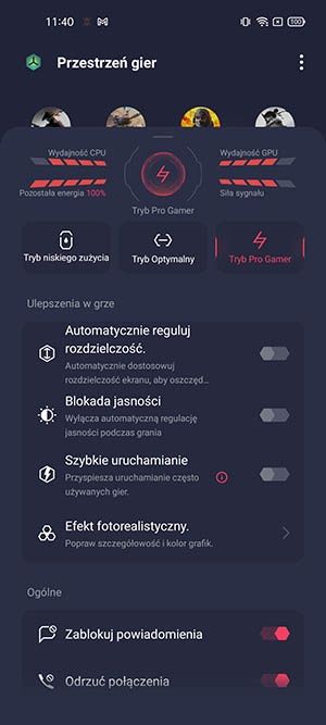 Przestrzeń gier realme