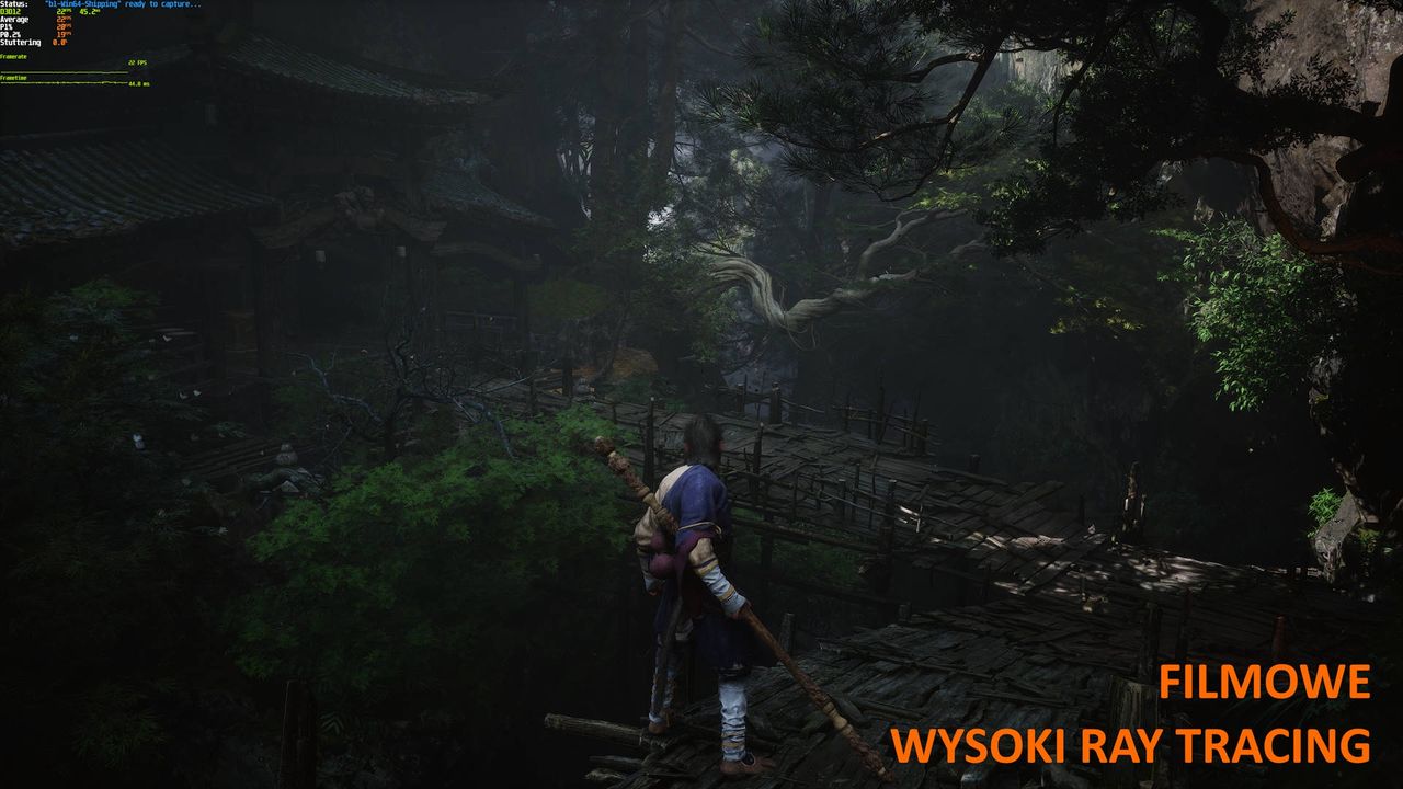 Black Myth Wukong - porównanie 1 - ustawienia filmowe + wysoki RT