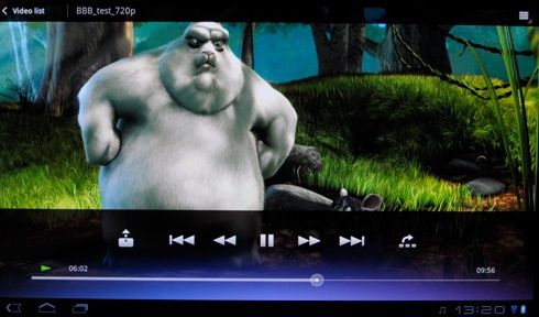 Sony Tablet S - odtwarzacz wideo