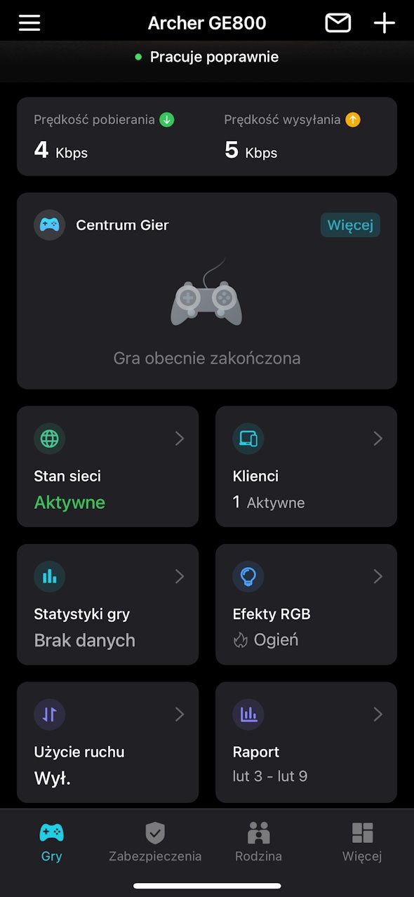 TP-Link Archer GE800 - aplikacja mobilna konfiguracja 4