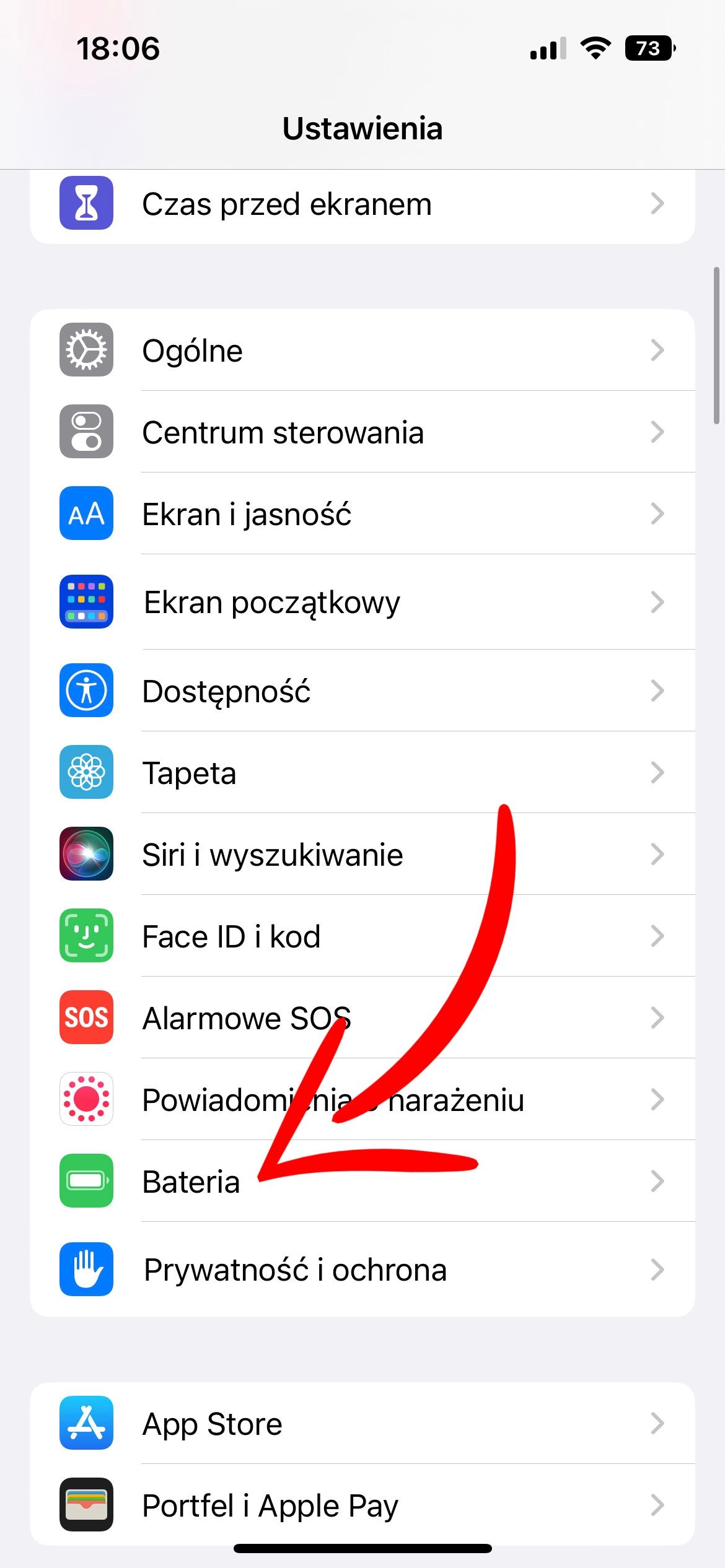 Procent baterii iOS 16