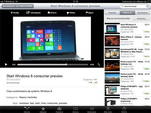 The New iPad - Odtwarzacz wideo