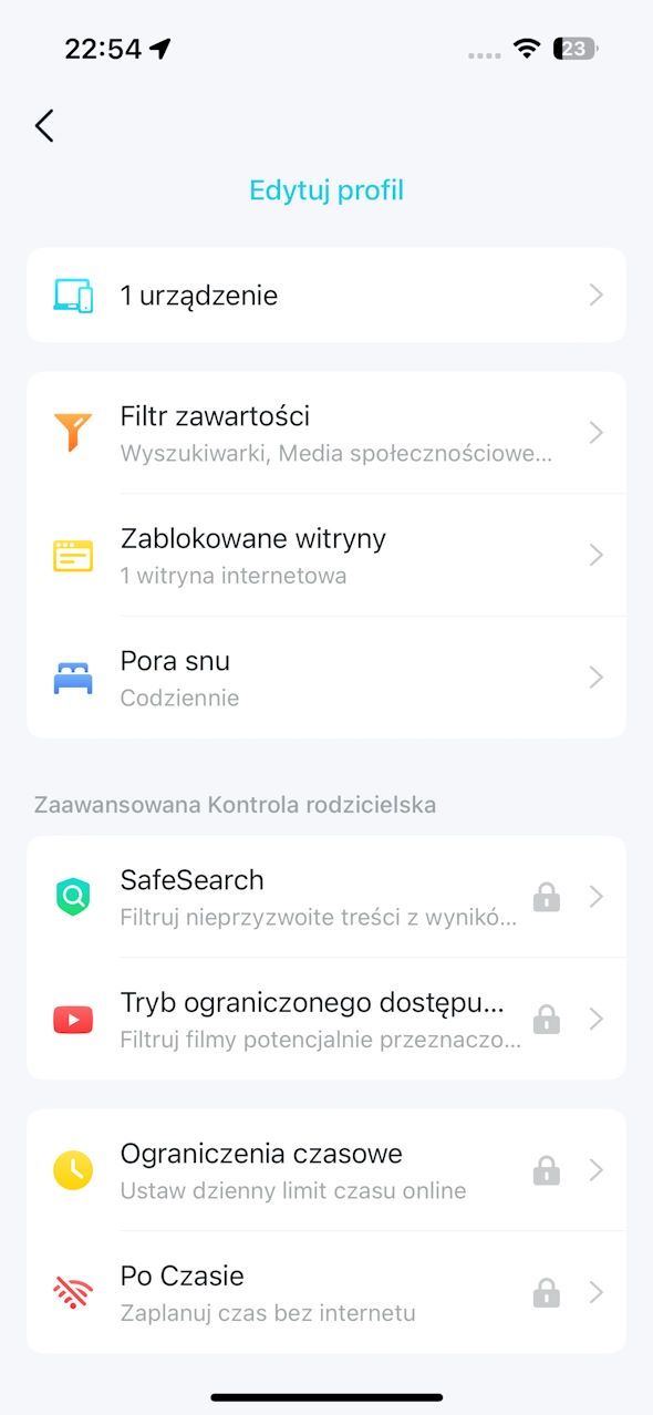 TP-Link Archer BE800 - kontrola rodzicielska 5