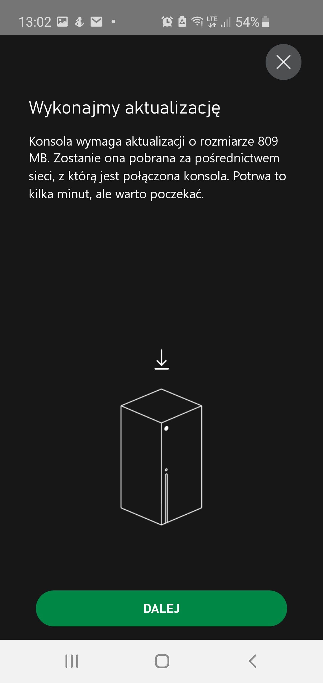 Xbox Series X - zdalna aktualizacja