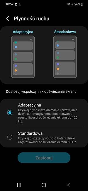 odświeżanie adaptacyjne 120 Hz