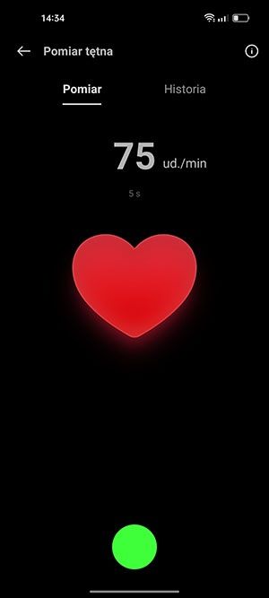 realme 9 pomiar tętna