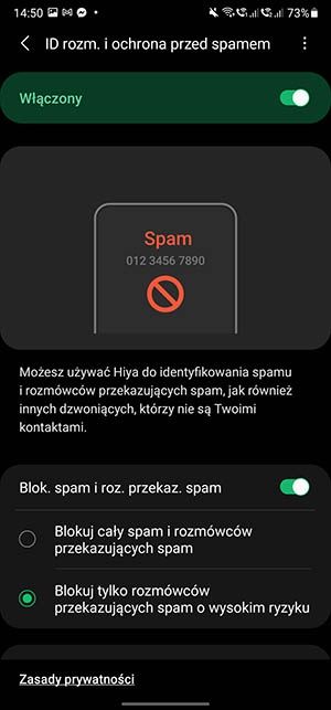 ID rozmówcy Samsung 3