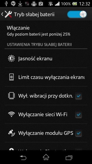 Sony Xperia M zarządzanie energią