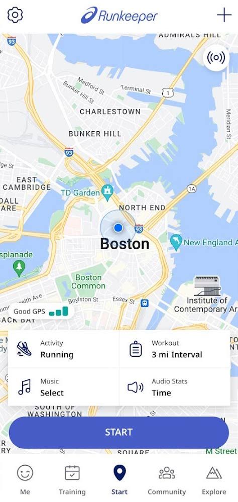 Asics - Runkeeper mapa
