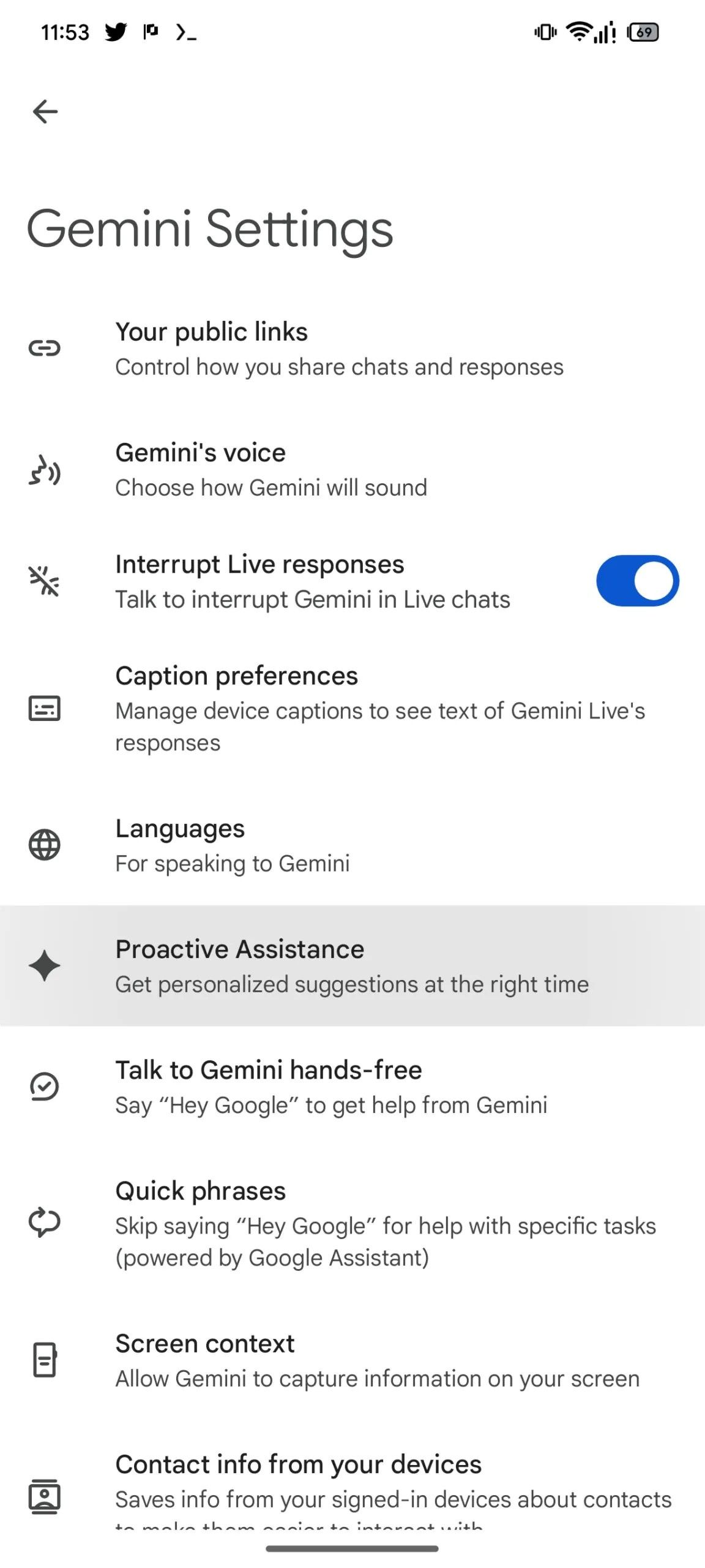 Proactive Assistance w aplikacji Gemini (fot. Android Authority)