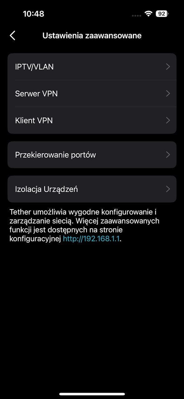 TP-Link Archer GE800 - aplikacja mobilna konfiguracja 15