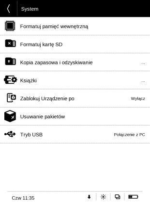 Ustawienia systemowe