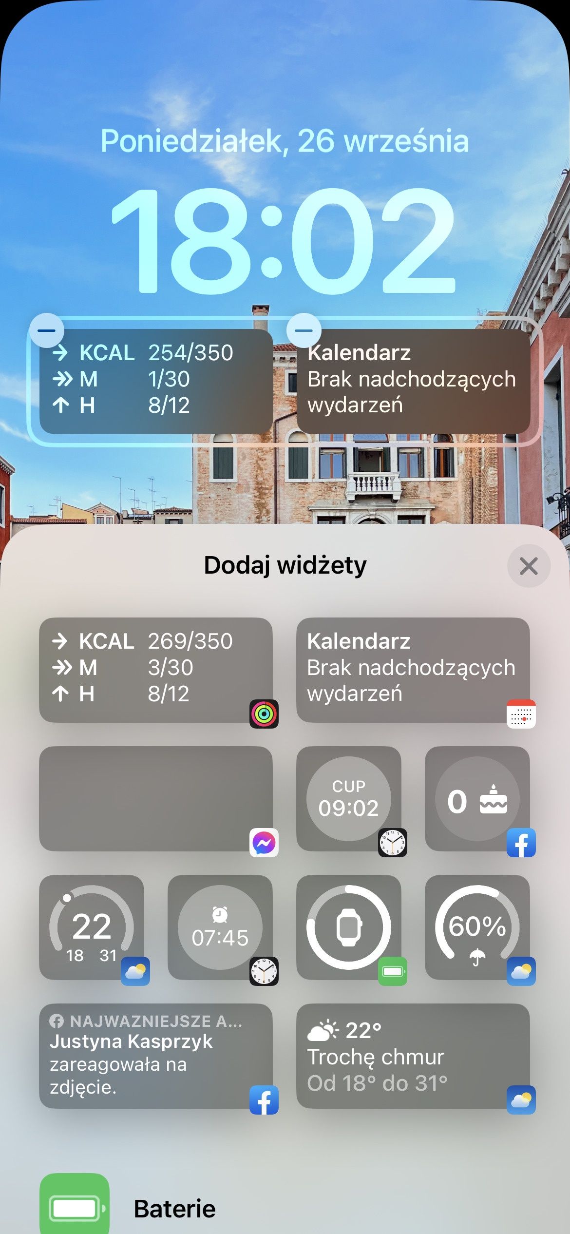Ekran blokady iOS 16