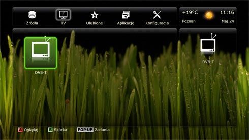 Dune HD TV - menu ekranowe