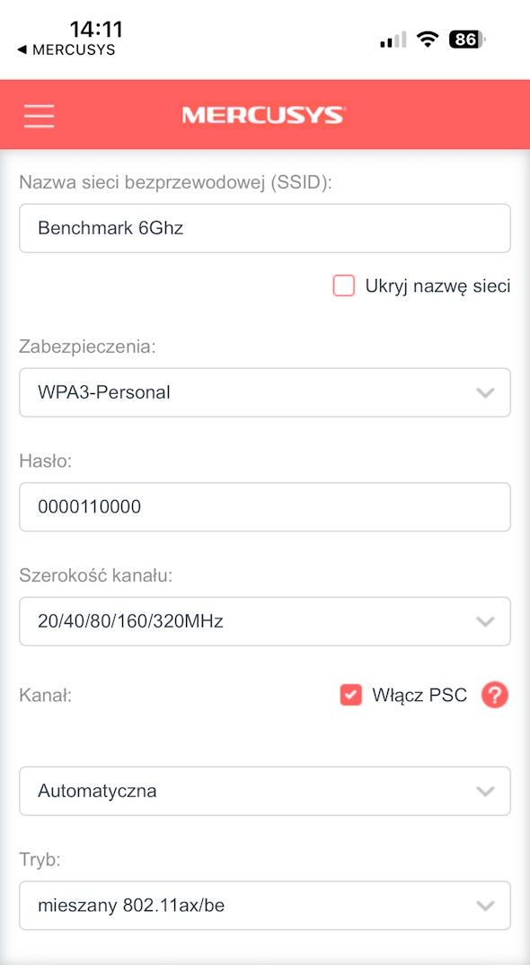 Mercusys EasyMesh MR47BE - panel sterowania 5