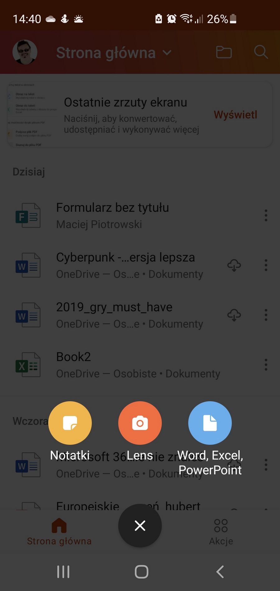 Microsoft 365 - technologia Lens w aplikacji mobilnej Office
