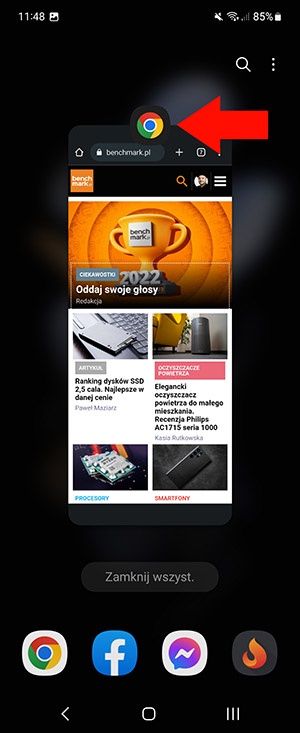 przypinanie aplikacji Samsung