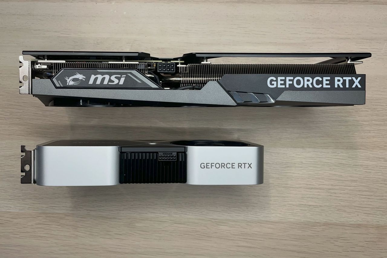 MSI GeForce RTX 4060 Ti Gaming X Trio - porownanie z NVIDIA FE 2