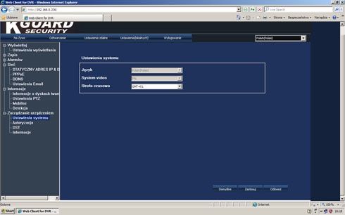 KGuard Security - interfejs WWW