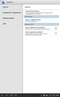 Samsung Galaxy Tab 8.9 - ustawienia www