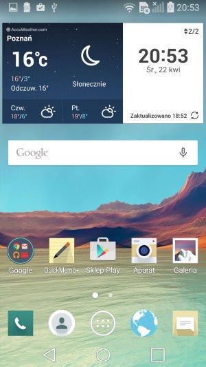 LG G Flex 2 - pulpit