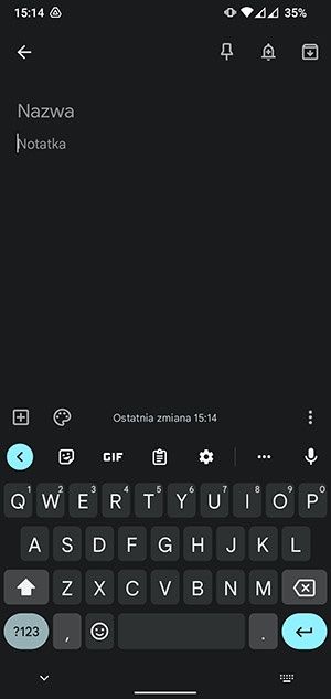 skaner OCR w Google Keep