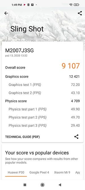 Xiaomi Mi 10T Pro 3DMark Sling Shot