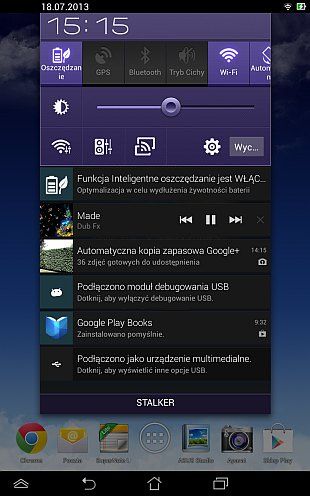 asus memo pad odtwarzacz