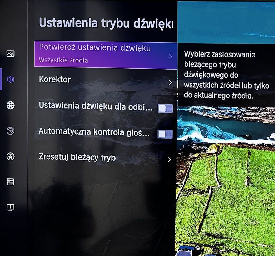 Hisense 100E7NQ PRO - ustawienia dźwieku