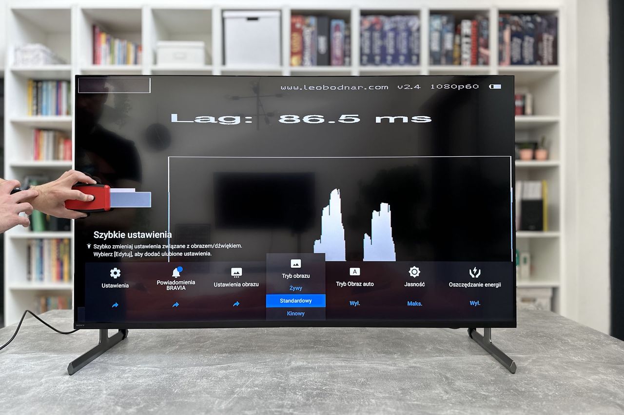 Sony KD-55X85L - input lag poza trybem gry