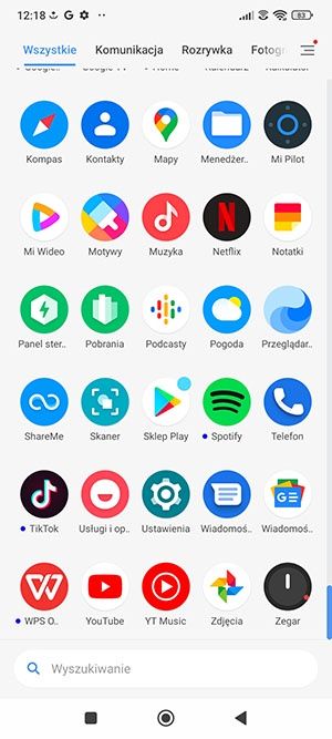 aplikacje MIUI 13