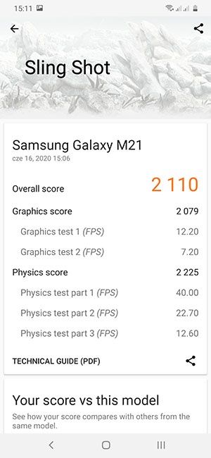 Galaxy M21 3DMark