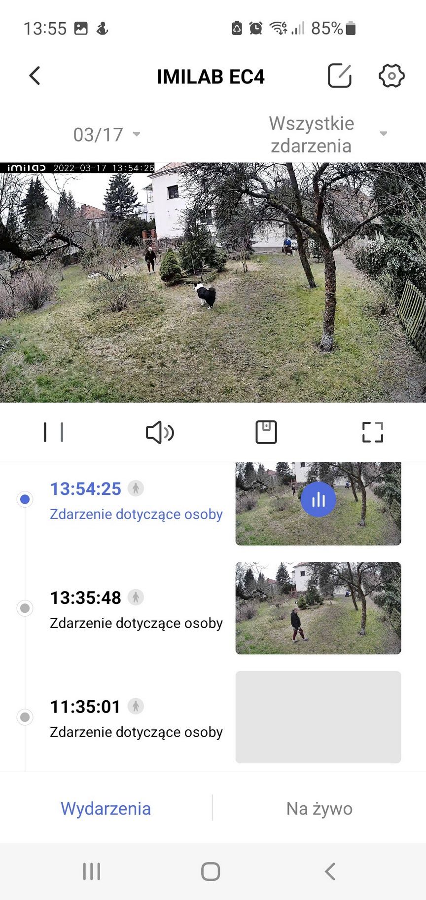 IMILAB EC4 - kalendarz zdarzeń