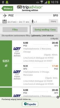 Aplikacja TripAdvisor