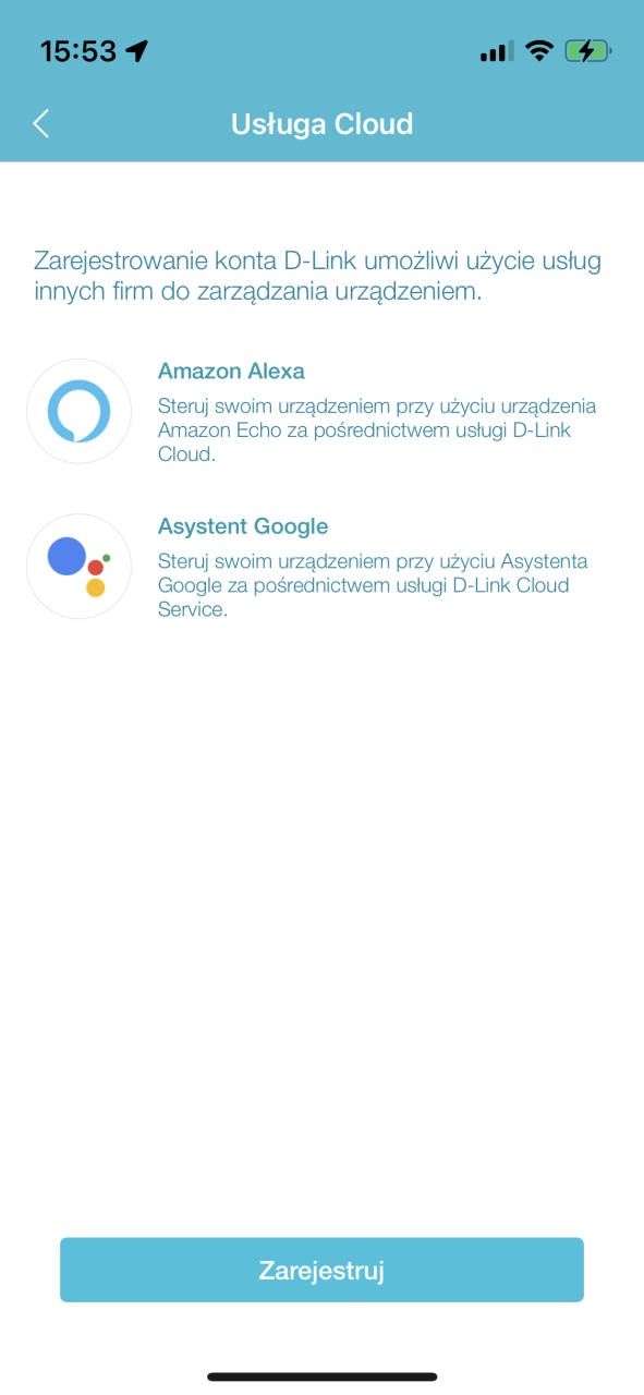D-Link DIR-2150 - aplikacja asystenci głosowi