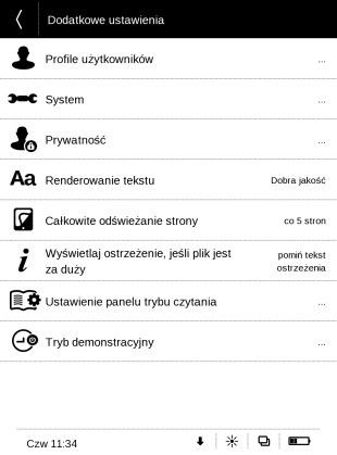Ustawienia systemowe
