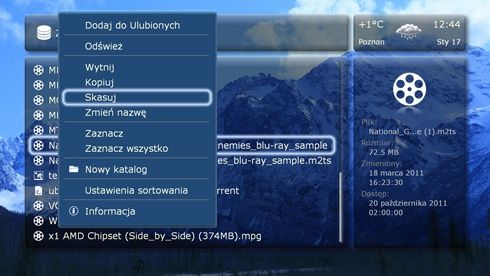 Dune HD 101 - oprogramowanie