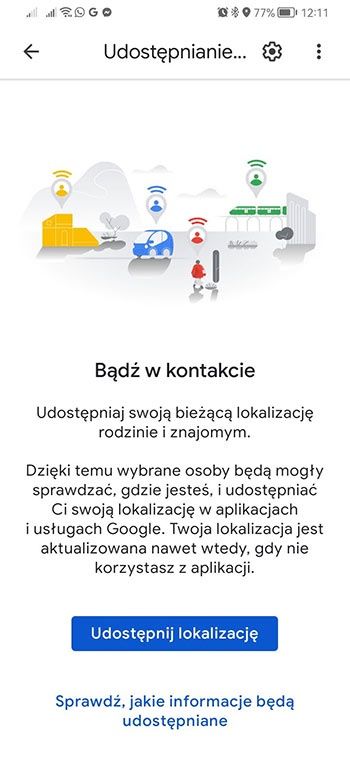 udostępnij lokalizację