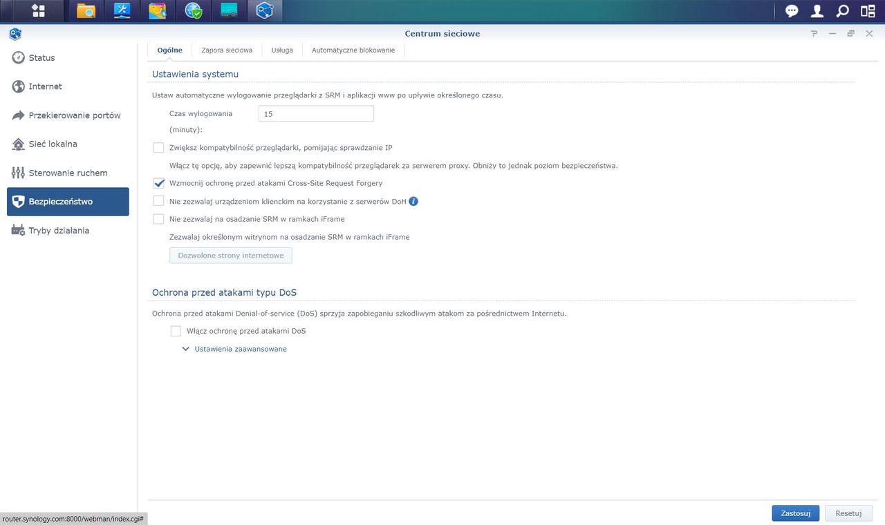 Synology RT6600ax -Centrum sterowania 4/4