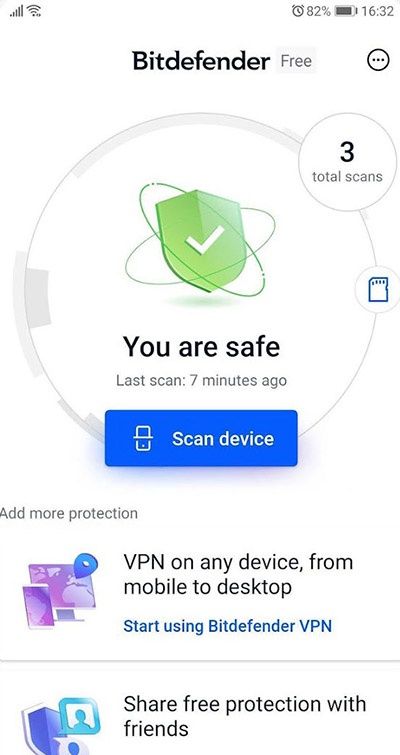 bitdefender - skanowanie