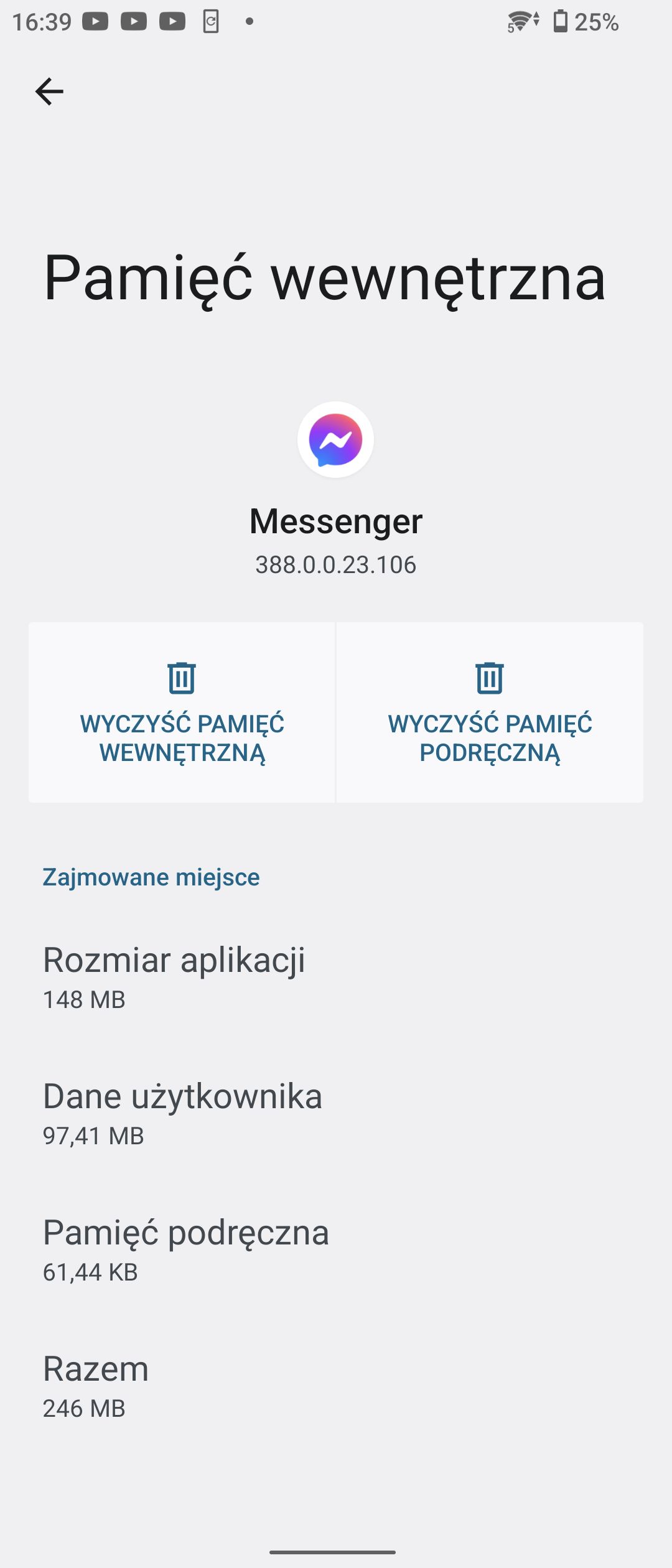 Messenger wylogowanie Android