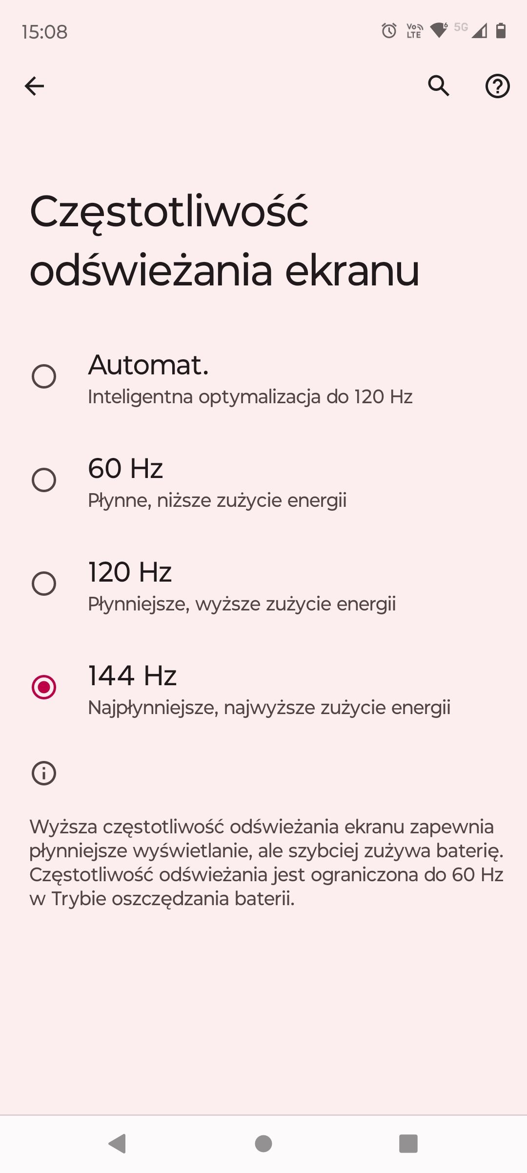Motorola Edge 40 - odświeżanie 144 Hz