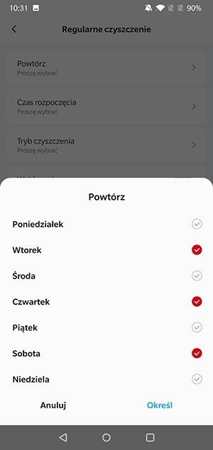 aplikacja Roidmi harmonogram sprzątania
