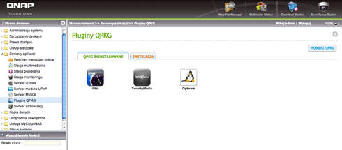 Pluginy QPKG