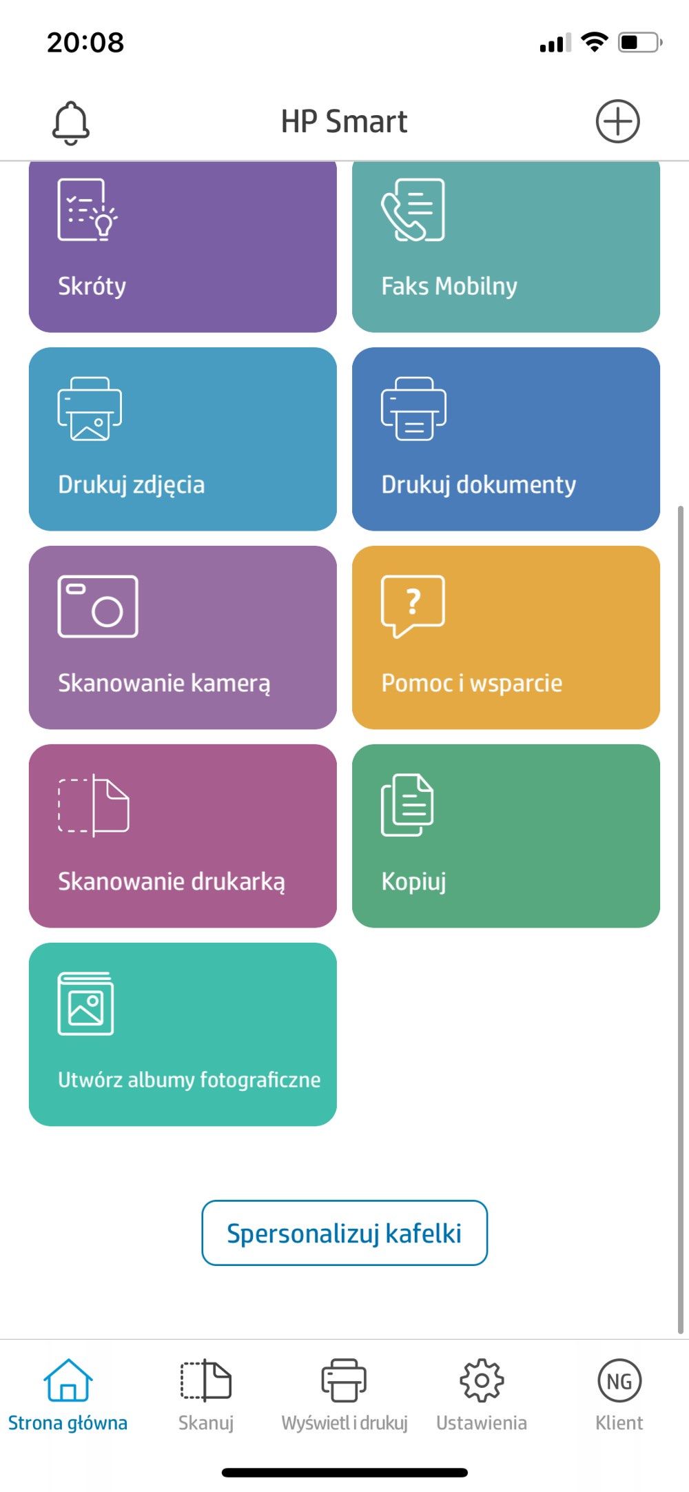 HP Smart - aplikacja na telefon
