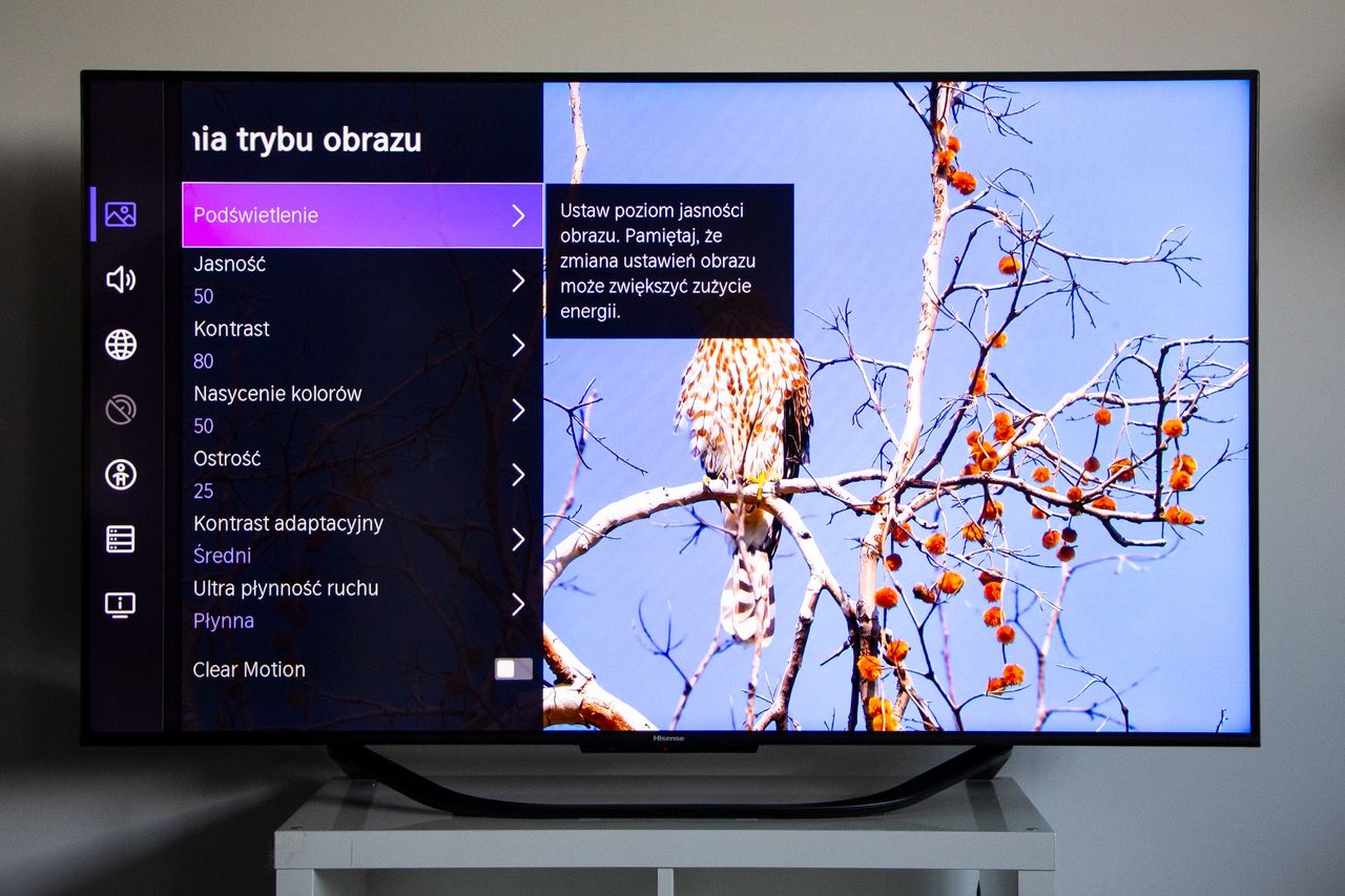 Hisense ULED 55U7KQ - VIDAA 7.0 ustawienia 1