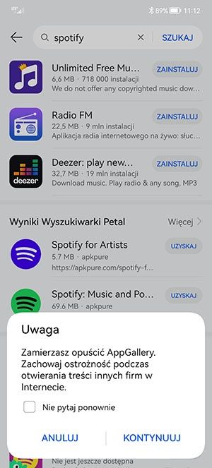 Spotify na Huawei