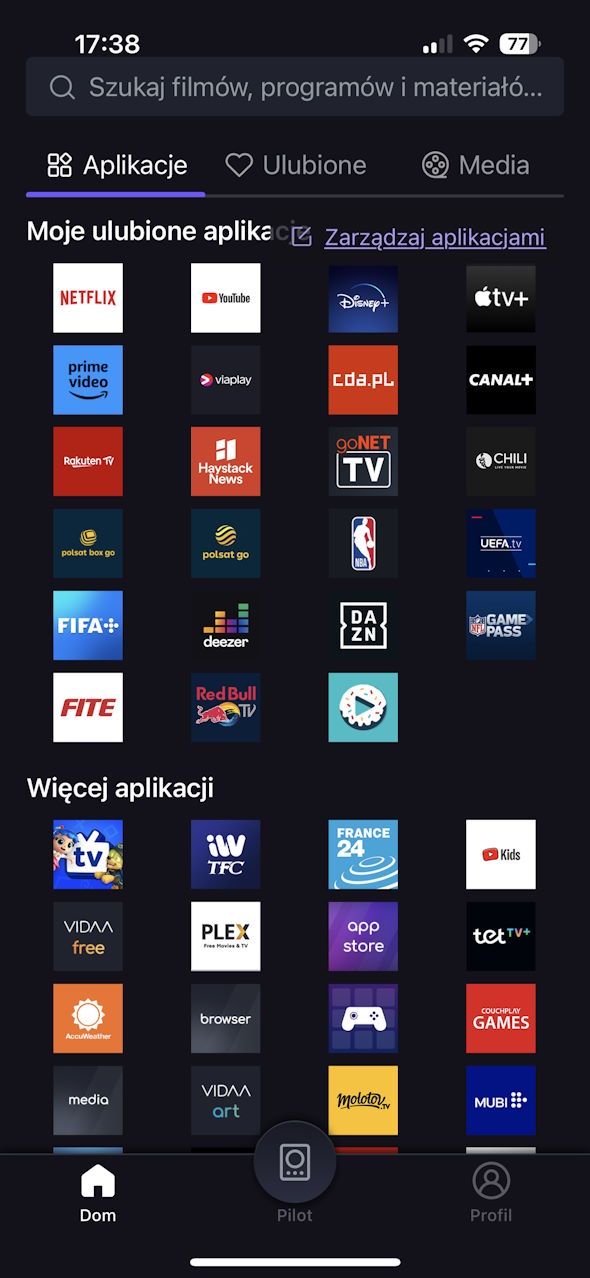 Hisense ULED 65U6KQ - aplikacja 1