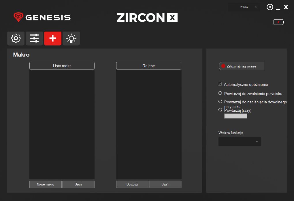 Genesis Zircon X - aplikacja